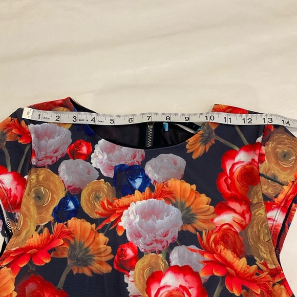 Alice + Olivia Womens Top XSmall Cap Sleeves Peplum Layered Tulle Exposed Zipper - Picture 7 of 11